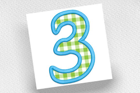 Applique Number 3: A Stylish Addition for Apparel