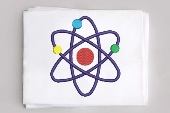 Atom: A Science-Inspired Embroidery Design