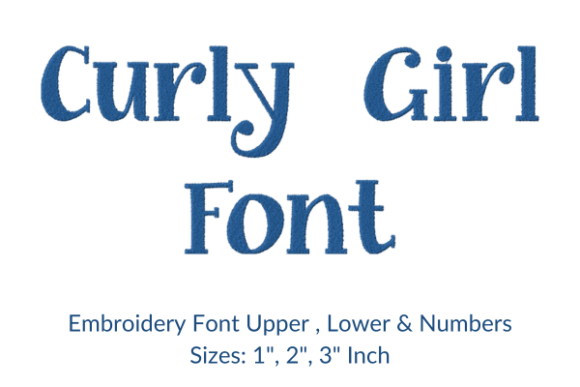 Curly Girl Fonts: A Versatile Embroidery Design