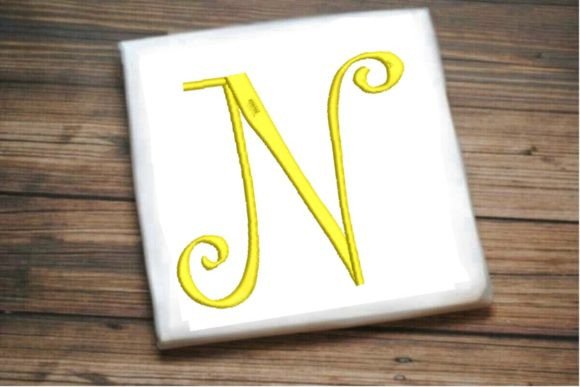 Elegant Beautiful Capital N Letter Monogram