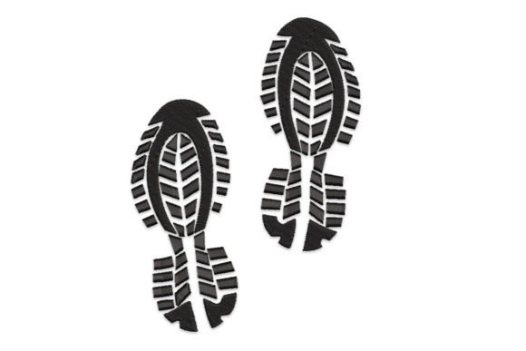 Footprint of Shoe Sole: A Charming Embroidery Design