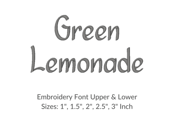 Green Lemonade Font: A Refreshing Embroidery Choice