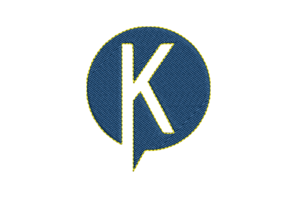 K Logo: A Stylish Embroidery Design for Your Brand
