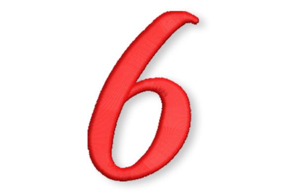 Script Number Six: A Premium Embroidery Choice