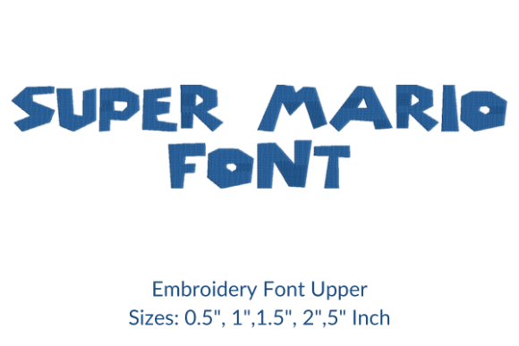 Super Mario Font for Embroidery Projects