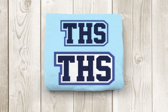 THS High School Initials: A Stylish Embroidery Design