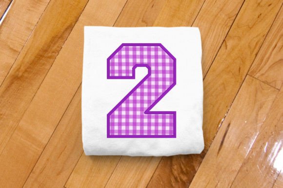 Varsity Number 2 Applique Embroidery