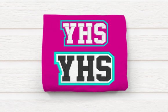 YHS High School Initials: A Charming Embroidery Design